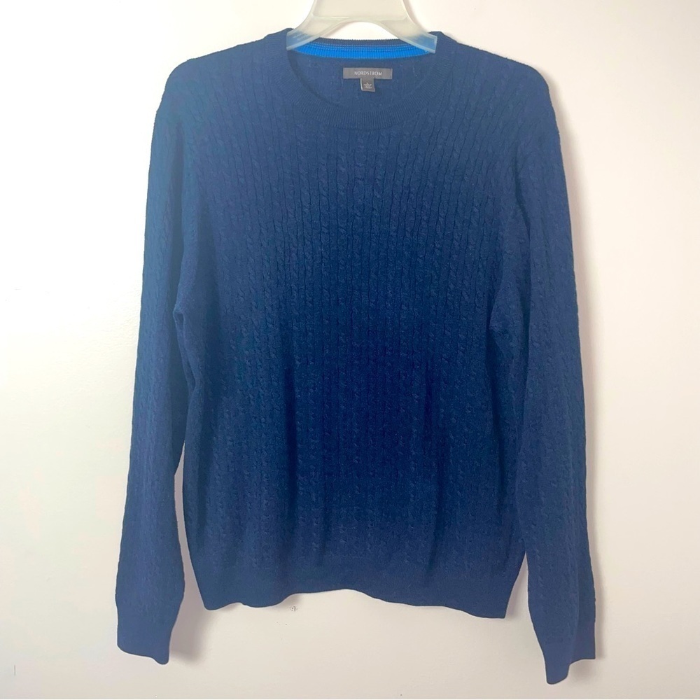 Nordstrom Blue Knit Crewneck Sweater – Size Large